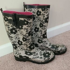 Flower Lace Rain Boots